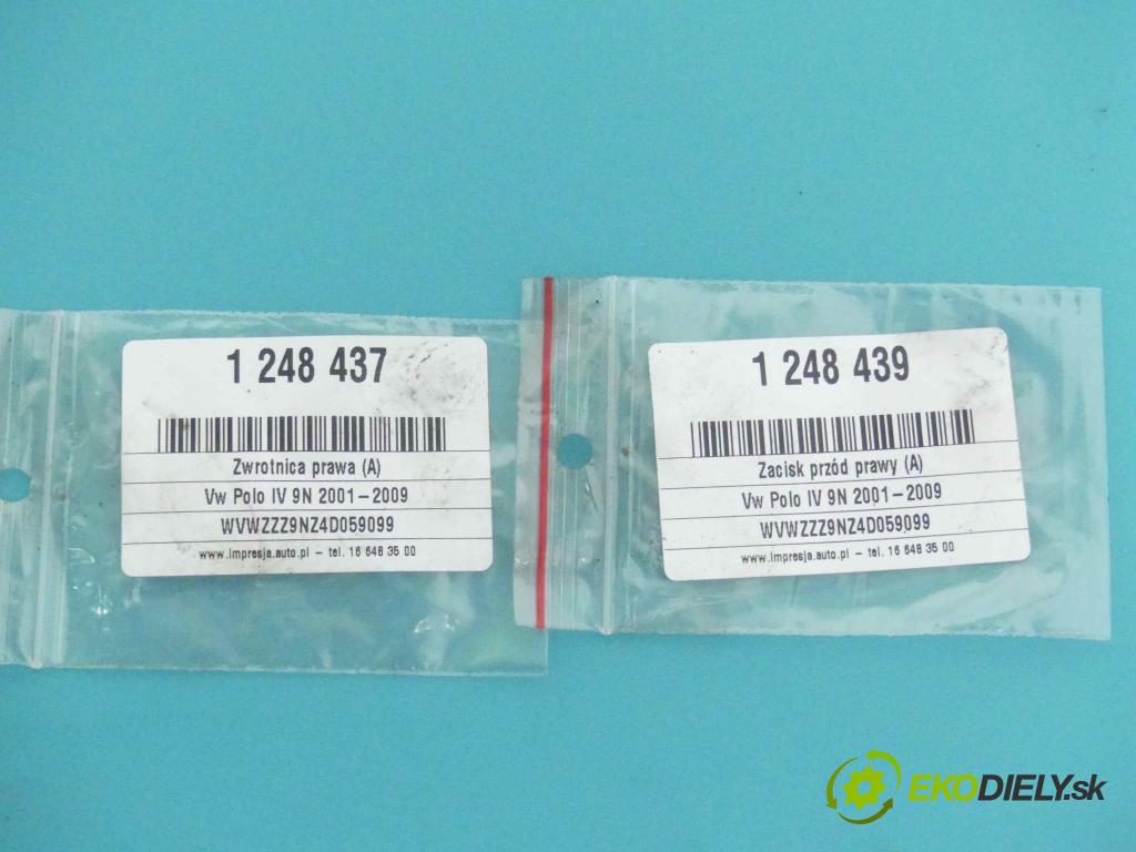 Vw Polo IV 9N 2001-2009 1.9 tdi 101 HP manual 74 kW 1896 cm3 3- brzdič predné pravý  (Ostatné)