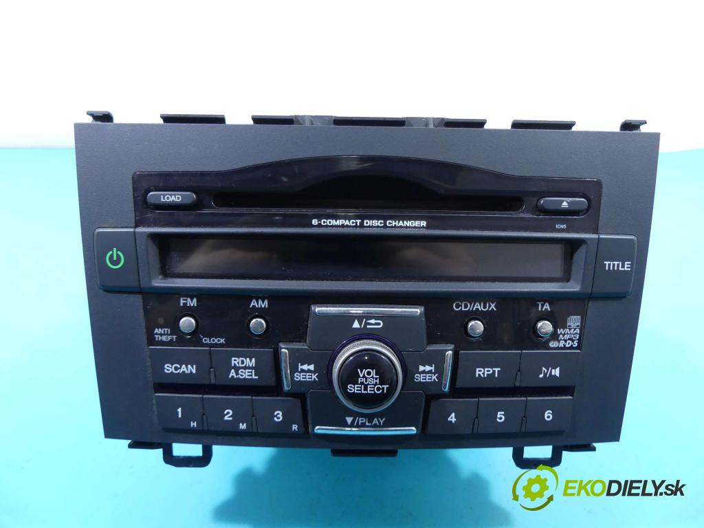 Honda CR-V III 2006-2011 2.2 i-DTEC 150 hp manual 110 kW 2199 cm3 5- Radio továrna: 39100-SWA-G212-M1