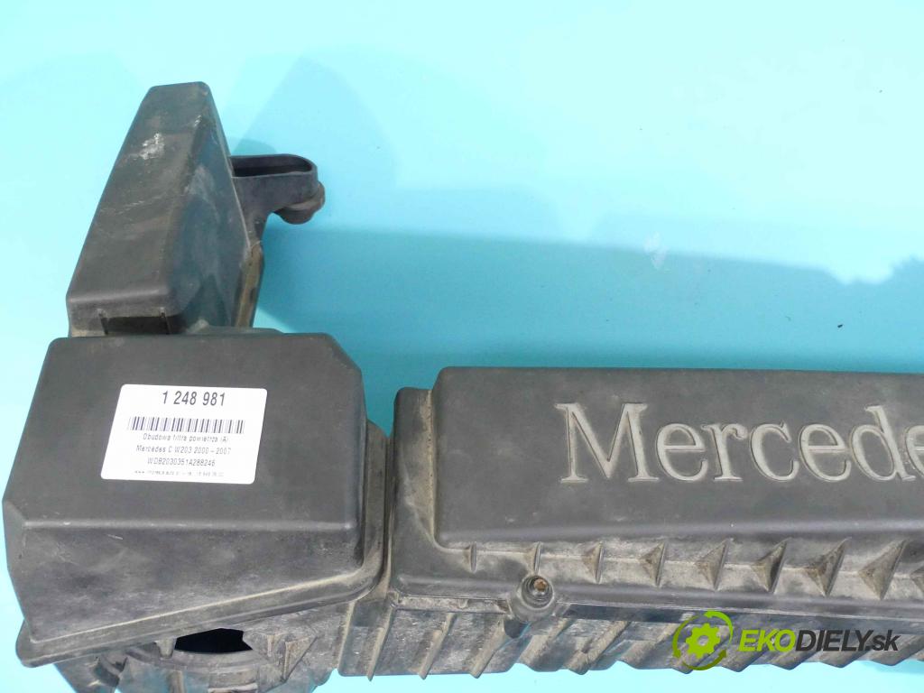 Mercedes C W203 2000-2007 2.0 16v (111951) 129 HP manual 95 kW 1998 cm3 4- obal filtra vzduchu A1110940304 (Obaly filtrov vzduchu)