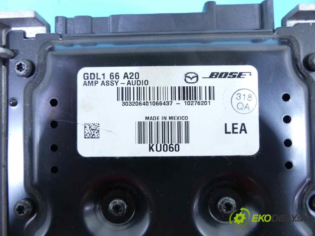 Mazda 6 II GH 2007-2012 2.2 citd 179KM manual 132 kW 2184 cm3 5- Zesilovač: GDL166A20 (Zosilňovače)
