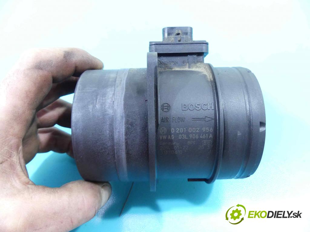 Vw Touran I 2003-2015 2.0 tdi 177 HP automatic 130 kW 1968 cm3 5- průtokoměr: 0281002956 (Váhy vzduchu)