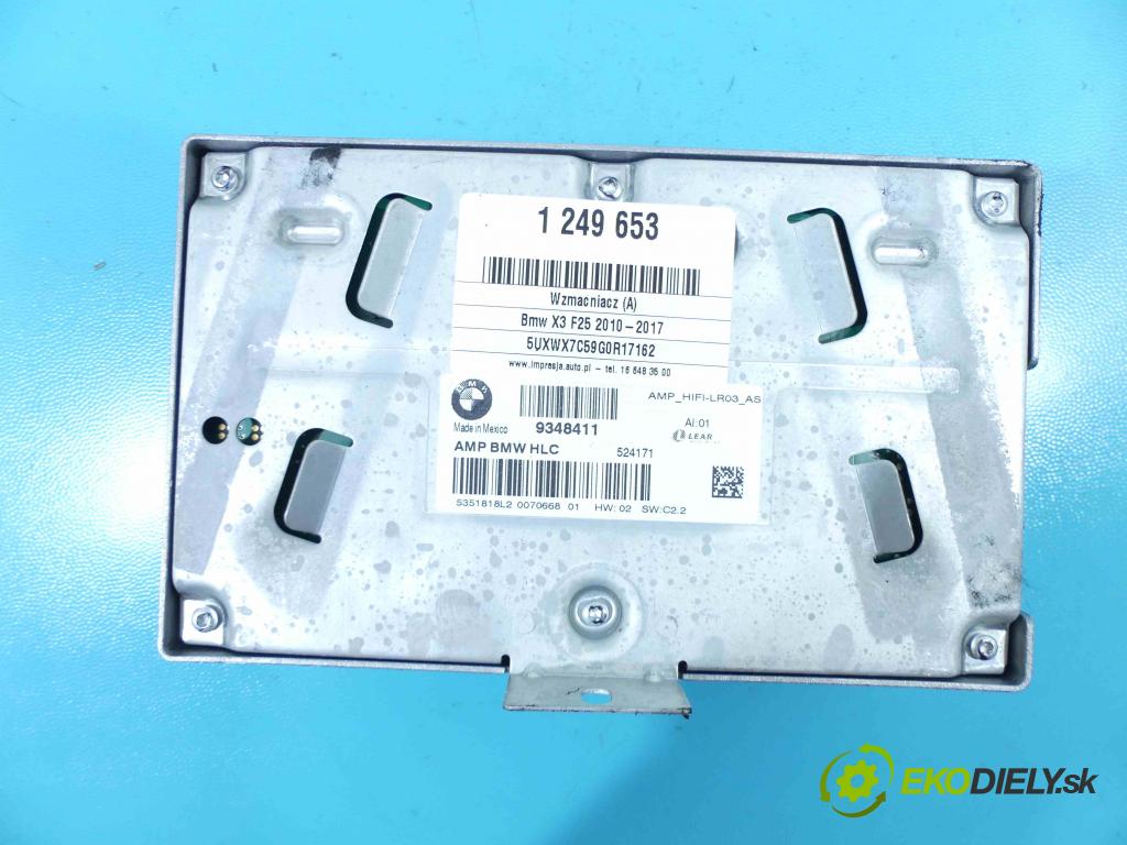 Bmw X3 F25 2010-2017 3.0 306KM automatic 225 kW 2979 cm3 5- Zesilovač: 9348411 (Zosilňovače)
