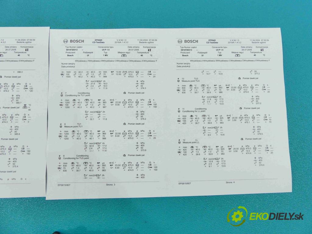 Seat Altea 1.9 tdi 105 HP manual 77 kW 1896 cm3 5- vstrekovacie čerpadlo 0414720313 (Vstrekovače)