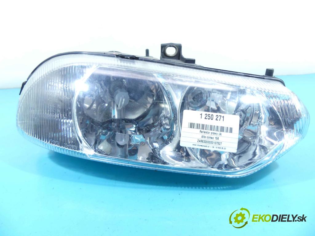 Alfa romeo 156 2.0 16v 155 HP manual 114 kW 1970 cm3 4- Reflektor: pravý  (Pravé)