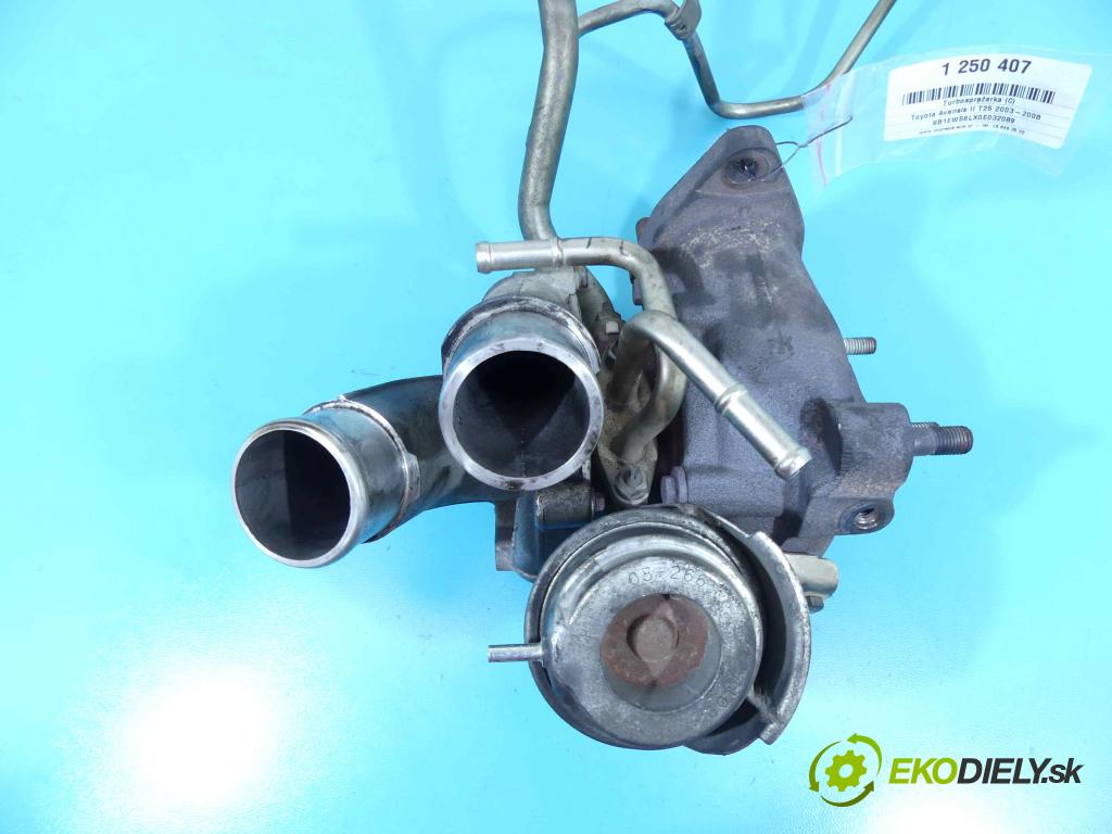 Toyota Avensis II T25 2003-2008 2.0 D4D 116 HP manual 85 kW 1995 cm3 5- turbodúchadlo, turbo 727210-1 (Turbodúchadlá (kompletné))