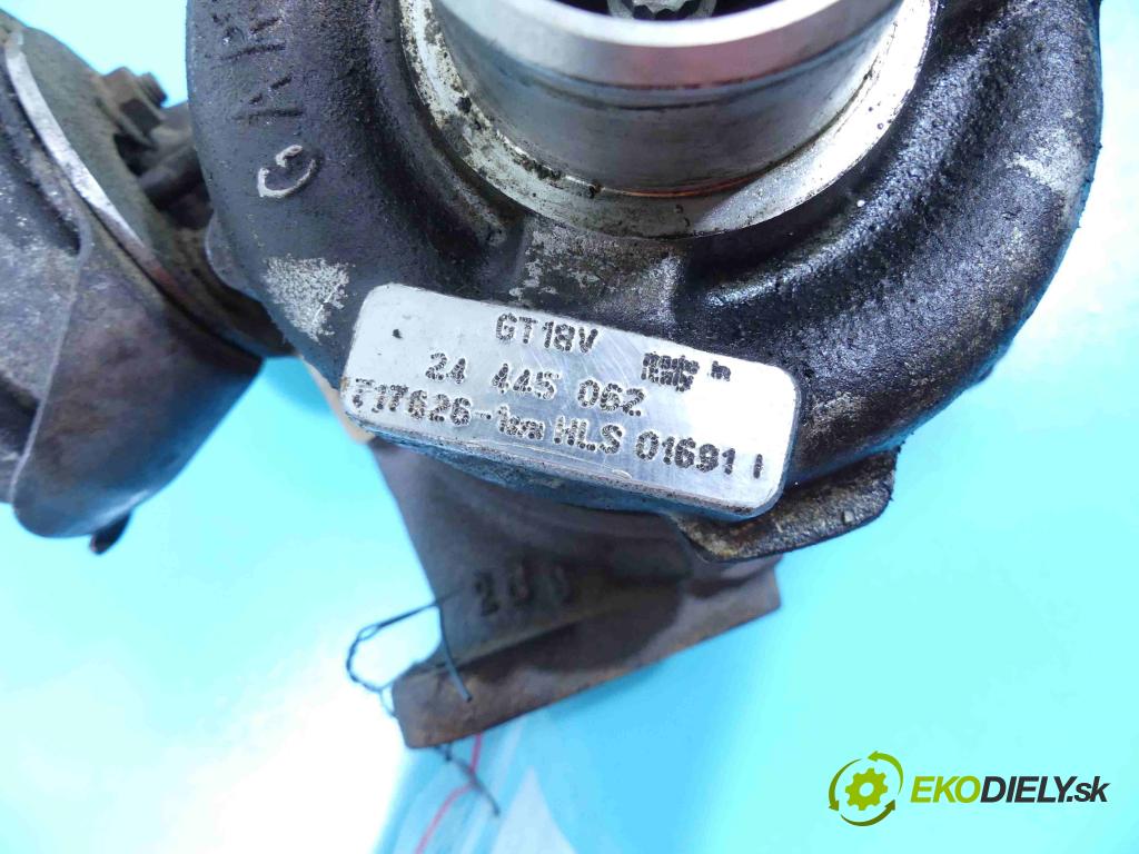 Opel Vectra C 2002-2008 2.2 dti 125 HP manual 92 kW 2172 cm3 4- turbodúchadlo, turbo 717626-1 (Turbodúchadlá (kompletné))