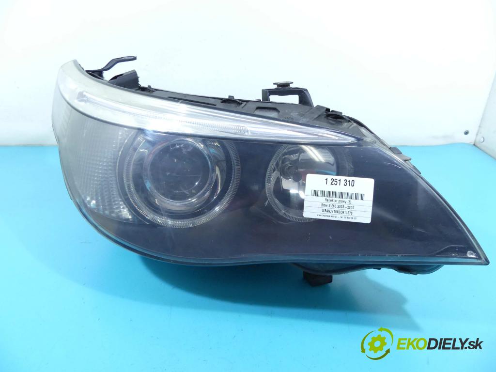 Bmw 5 E60 2003-2010 3.0d 218 HP automatic 160 kW 2993 cm3 5- Reflektor: pravý  (Pravé)