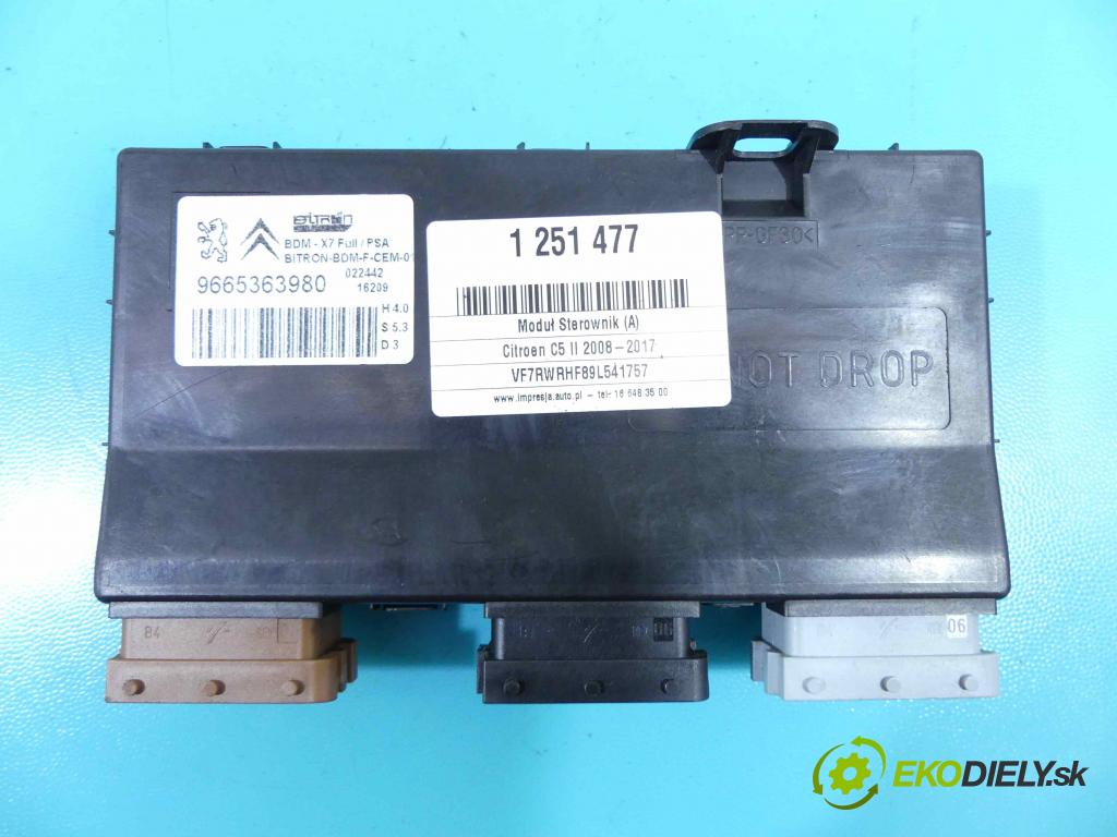 Citroen C5 II 2008-2017 2.0 hdi 140 HP manual 103 kW 1997 cm3 5- modul riadiaca jednotka 9665363980 (Ostatné)