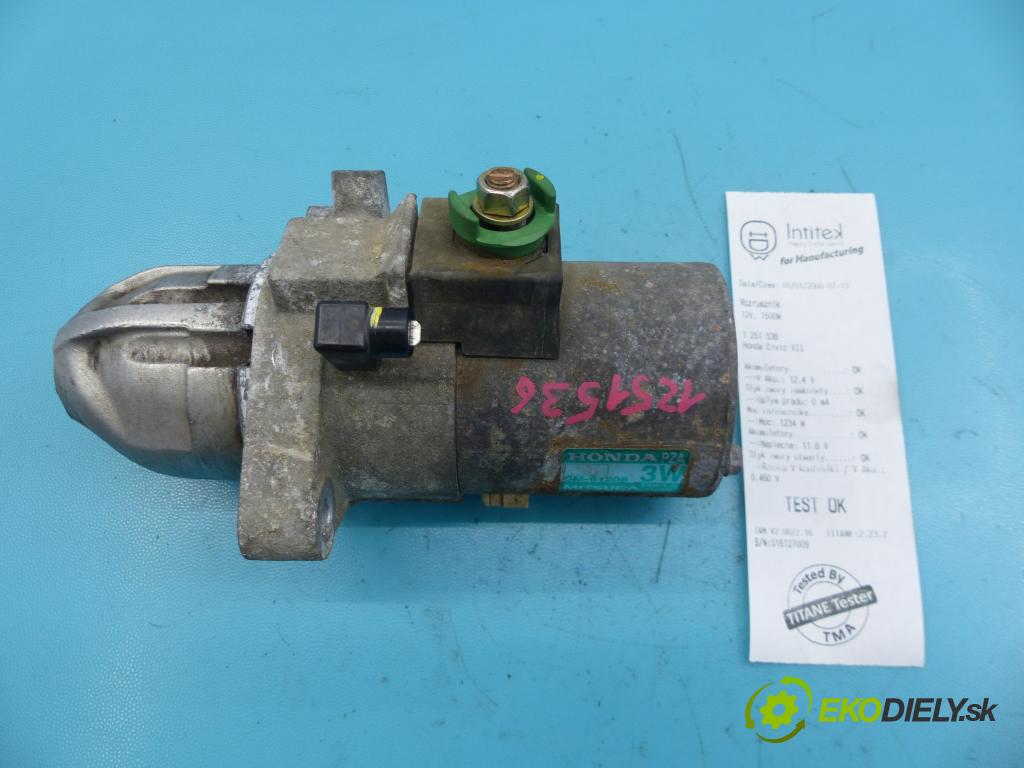 Honda Civic VII 2000-2006 1.3 16v hybrid 83 HP manual 61 kW 1339 cm3 4- štartér SM-61208 (Štartéry)