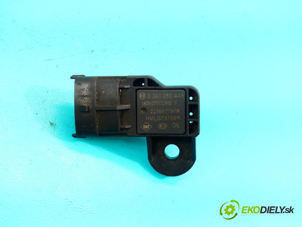 Dacia Logan II 2012-2020 1.0 73 hp manual 54 kW 999 cm3 4- snímač tlaku 0261230443 (Snímače tlaku)