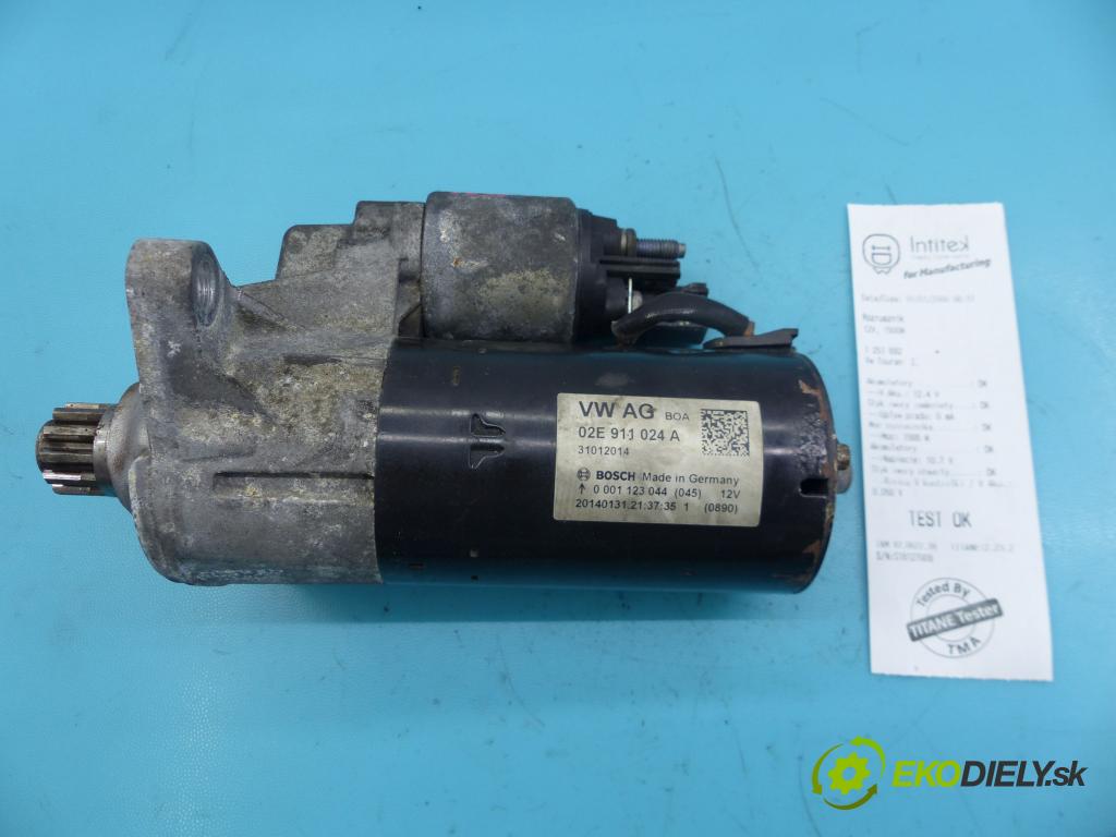 Vw Touran I 2003-2015 2.0 tdi 177 HP automatic 130 kW 1968 cm3 5- štartér 02E911024A (Štartéry)