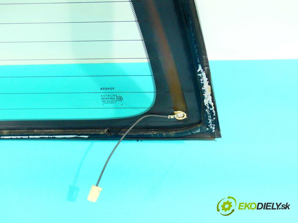 Toyota Avensis I T22 1997-2003 2.0 D4D 110 hp manual 81 kW 1995 cm3 5- sklo zadní  (Okna zadní)