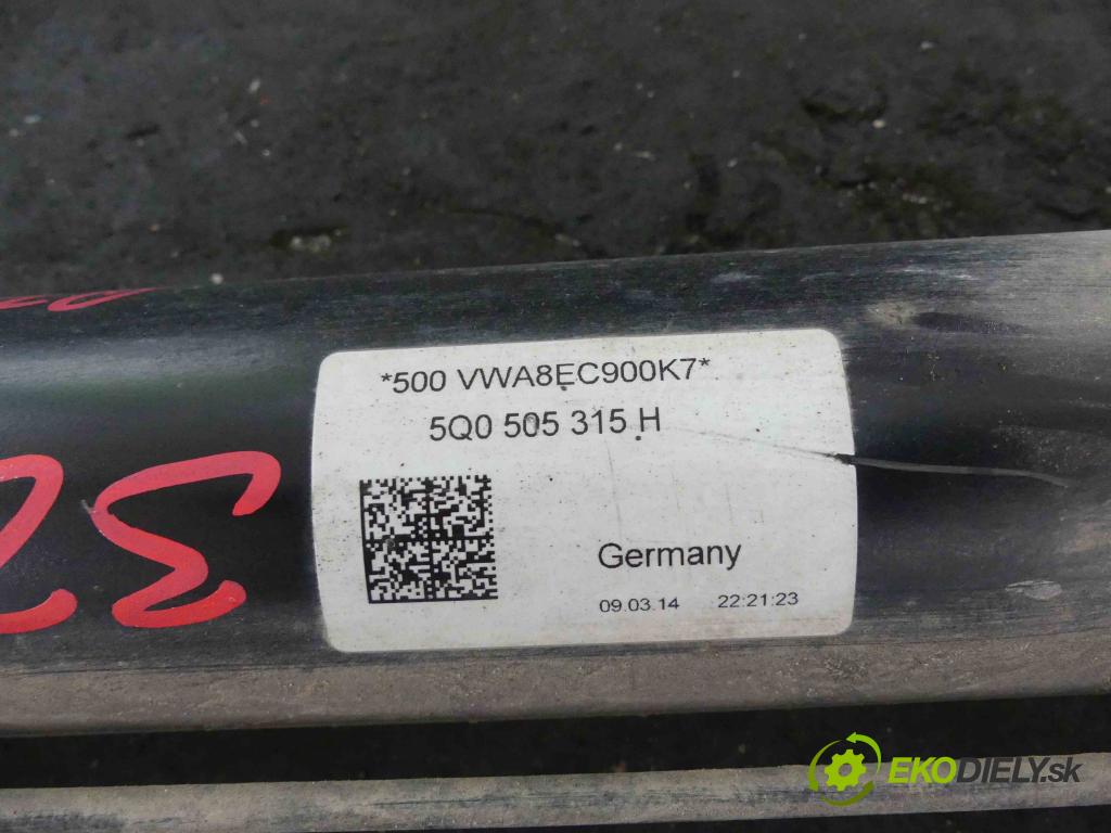 Vw Golf VII 2012-2020 1.4 tsi 122 hp manual 90 kW 1395 cm3 5- zadní výztuha 5Q0505315H