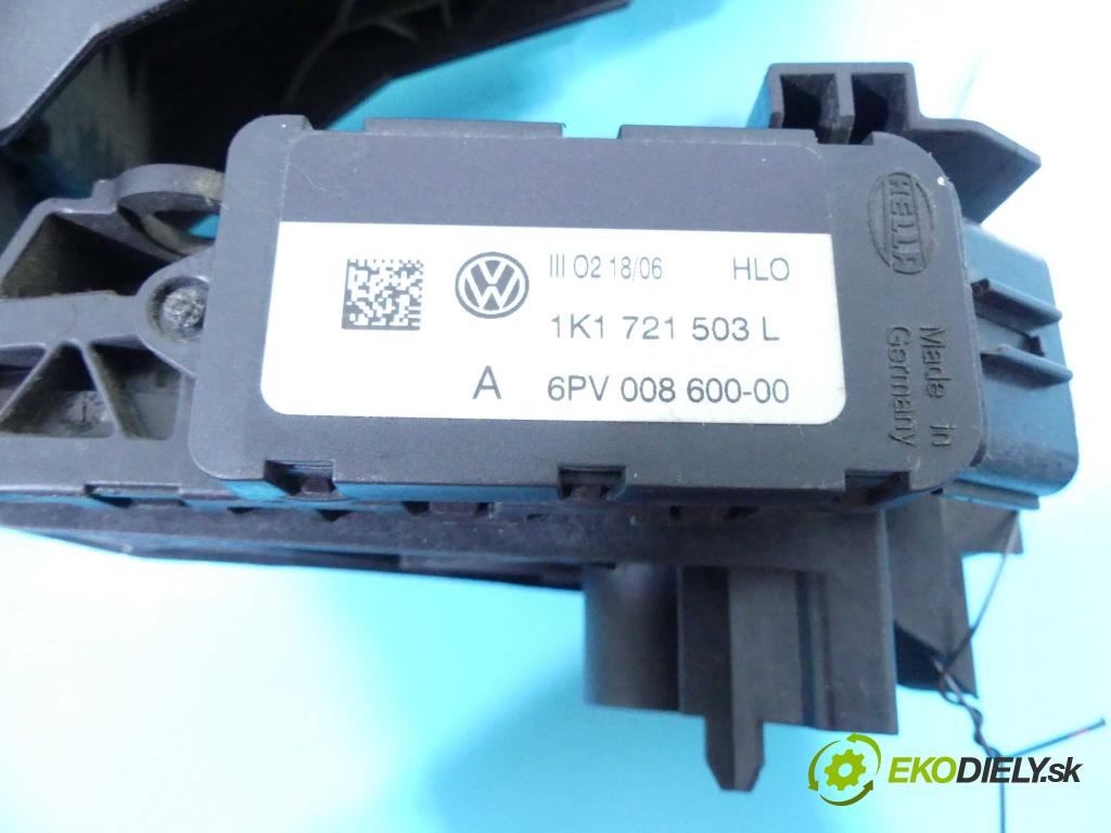 Vw Passat B6 2005-2010 2.0 tdi 140 HP manual 103 kW 1968 cm3 5- pedále 1K1721503L (Pedále)