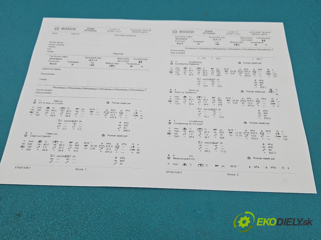 Vw Passat B6 2005-2010 2.0 tdi 140 HP manual 103 kW 1968 cm3 5- vstrekovacie čerpadlo 0414720312 (Vstrekovač paliva)
