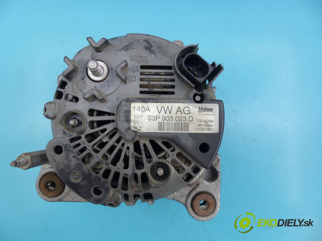Seat Ibiza IV 6J 2008-2017 1.2 tdi 75 hp manual 55 kW 1199 cm3 3- Alternator 03P903023D (Alternátory)