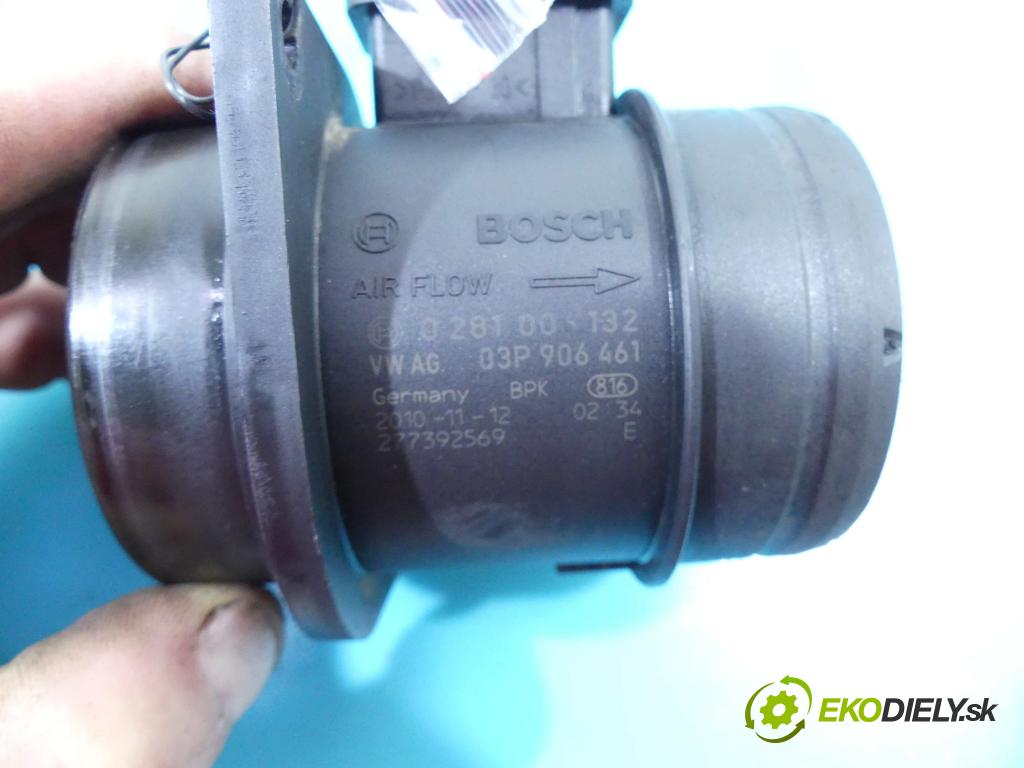 Seat Ibiza IV 6J 2008-2017 1.2 tdi 75 HP manual 55 kW 1199 cm3 3- průtokoměr: 0281006132 (Váha vzduchu)