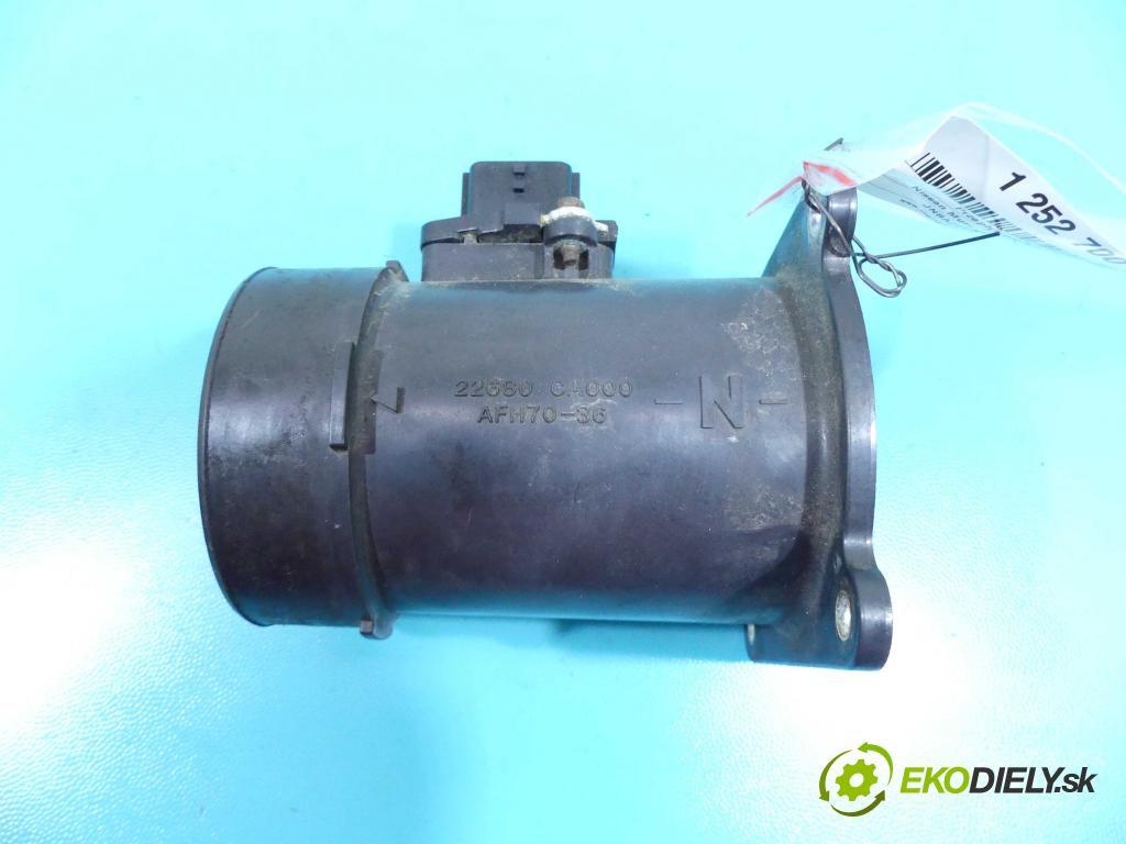 Nissan Murano Z50 2003-2008 3.5 V6 234KM automatic 172 kW 3498 cm3 5- průtokoměr: 22680-CA000 (Váhy vzduchu)