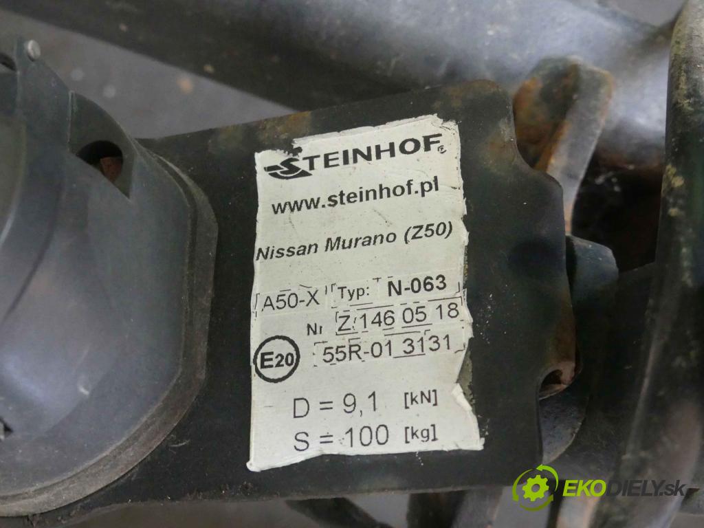 Nissan Murano Z50 2003-2008 3.5 V6 234KM automatic 172 kW 3498 cm3 5- Hák: vlečení:  (Ťažné zariadenia)