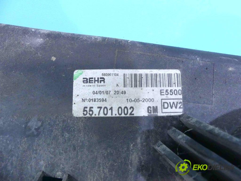 Opel Corsa D 2006-2014 1.2 16v 80 HP manual 59 kW 1229 cm3 5- Ventilátor chladiča 55701002