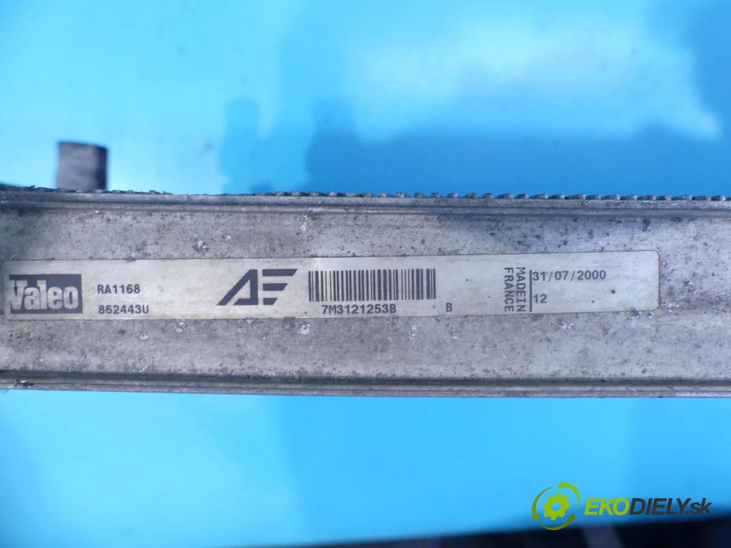 Seat Alhambra I 1996-2010 1.9 tdi 90 HP manual 66 kW 1896 cm3 5- chladič 7M3121253B (Chladiče)