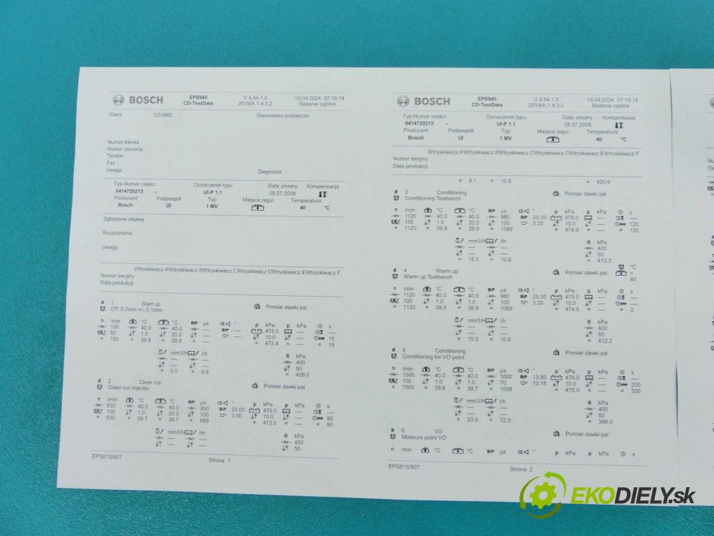 Vw Golf V 2003-2009 1.9 tdi 105 HP manual 77 kW 1896 cm3 5- vstrekovacie čerpadlo 0414720215 (Vstrekovače)