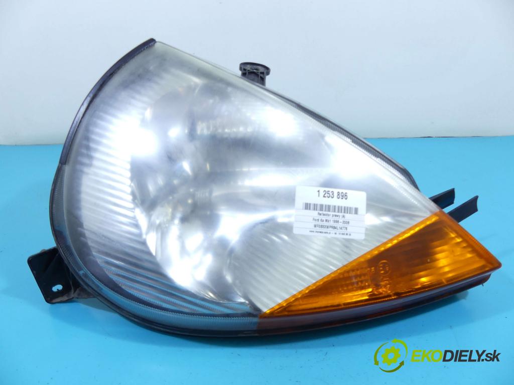 Ford Ka Mk1 1996-2008 1.6 8v 95 HP manual 70 kW 1599 cm3 3- Reflektor: pravý  (Pravé)
