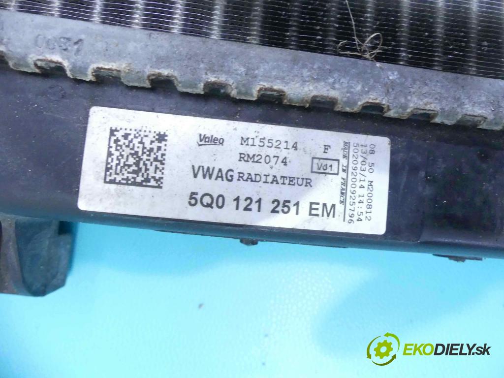 Vw Golf VII 2012-2020 1.4 tsi 122 HP manual 90 kW 1395 cm3 5- chladič 5Q0121251EM (Chladiče)