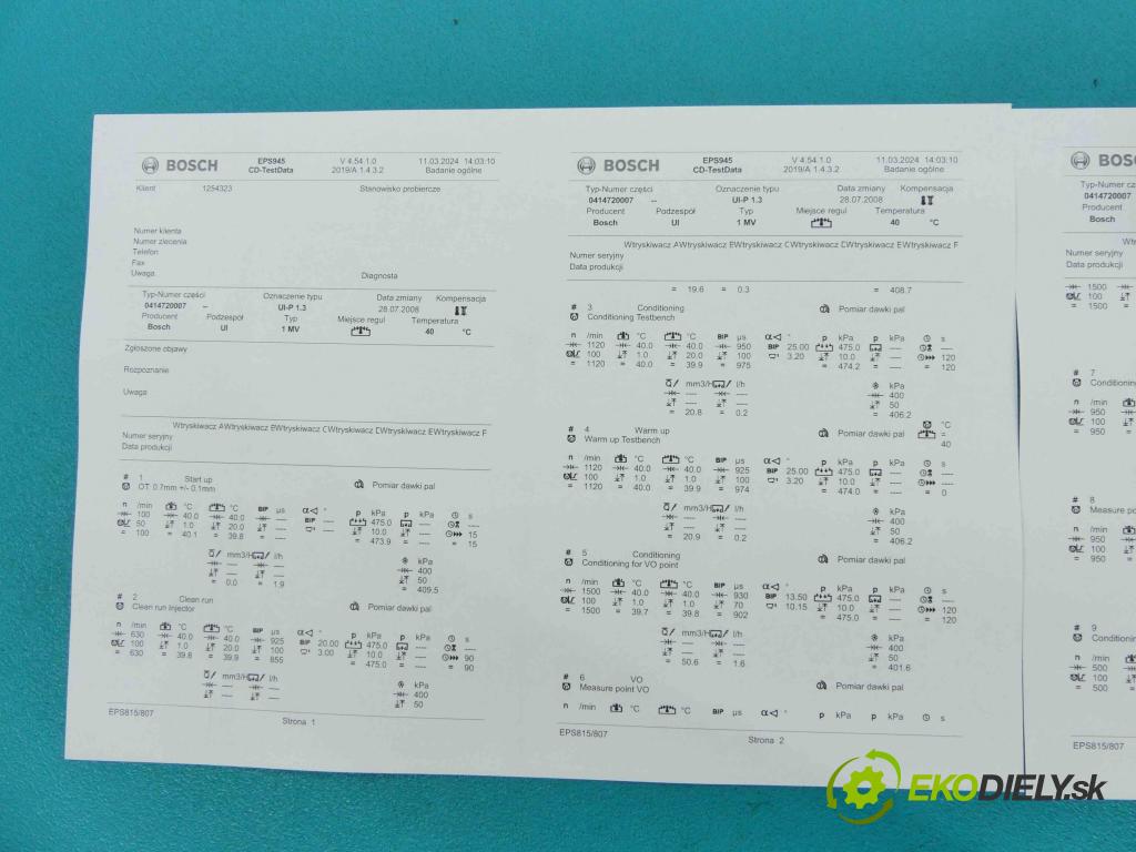 Vw Bora 1.9 tdi 116 HP manual 85 kW 1896 cm3 4- vstrekovacie čerpadlo 0414720007 (Vstrekovače)