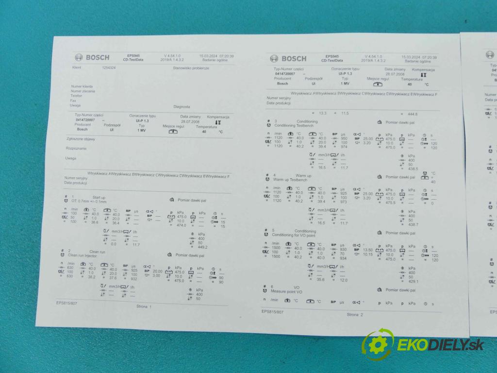 Vw Bora 1.9 tdi 116 HP manual 85 kW 1896 cm3 4- vstrekovacie čerpadlo 0414720007 (Vstrekovače)