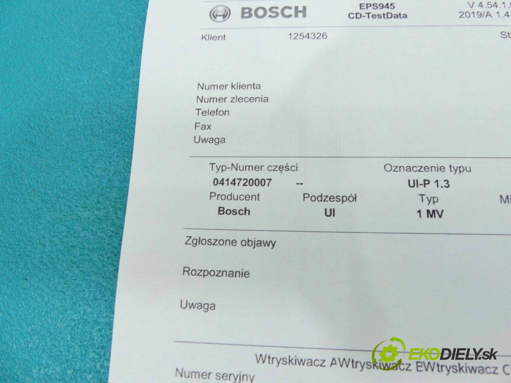 Vw Bora 1.9 tdi 116 HP manual 85 kW 1896 cm3 4- vstrekovacie čerpadlo 0414720007 (Vstrekovače)