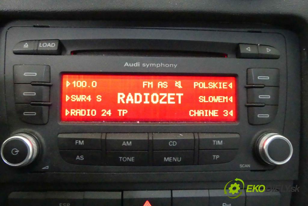 Audi A3 8P 2003-2012 1.8 TFSI 160 HP manual 118 kW 1798 cm3 5- Radio továreň: 8P0035195P