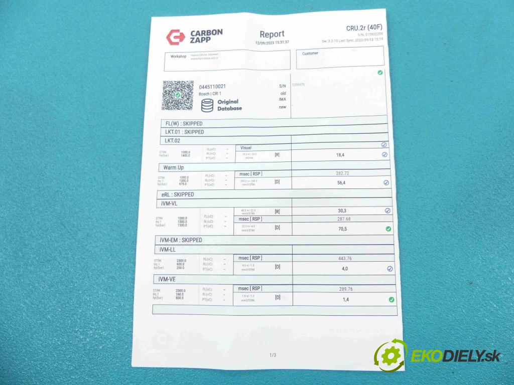 Renault Scenic I 1996-2003 1.9 dci 102 HP manual 75 kW 1870 cm3 5- vstrek 0445110021 (Vstrekovače)