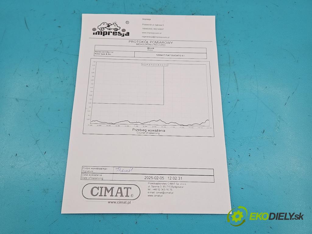 Fiat Ducato II 1994-2006 2.3 jtd 110 HP manual 81 kW 2286 cm3 5- turbodúchadlo, turbo repasovaná 53039700090