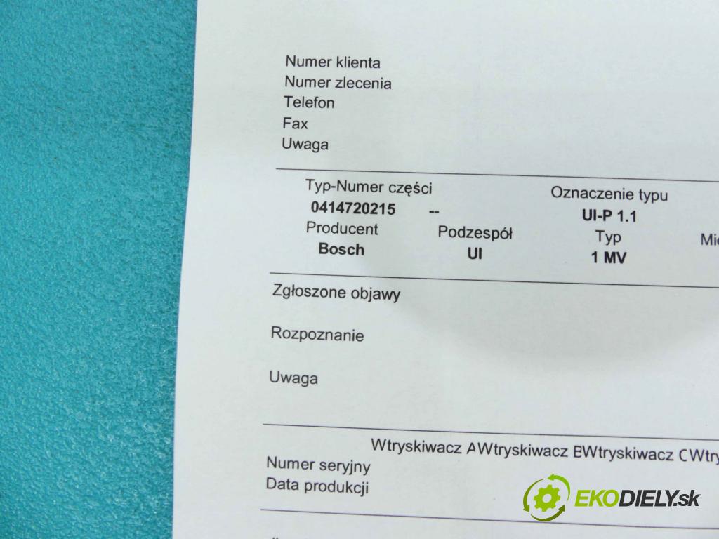 Vw Passat B6 2005-2010 1.9 tdi 105 HP manual 77 kW 1896 cm3 5- vstrekovacie čerpadlo 0414720215 (Vstrekovače)