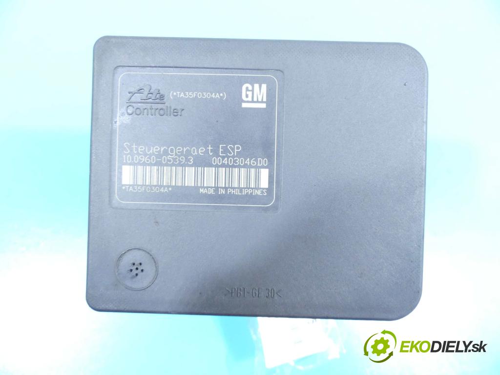 Opel Zafira B 2005-2014 1.9 cdti 101 HP manual 74 kW 1910 cm3 5- čerpadlo abs 100960-05393 (Pumpy ABS)