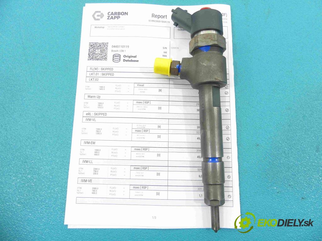 Opel Zafira B 2005-2014 1.9 cdti 101 HP manual 74 kW 1910 cm3 5- vstrek 0445110119 (Vstrekovače)