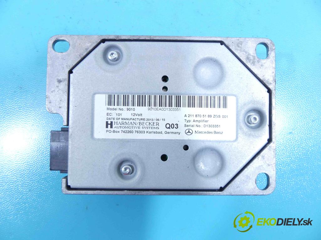 Mercedes CLS II C218 2010-2018 3.0 cdi 265KM automatic 195 kW 2987 cm3 4- Zesilovač: A2118705189 (Zosilňovače)