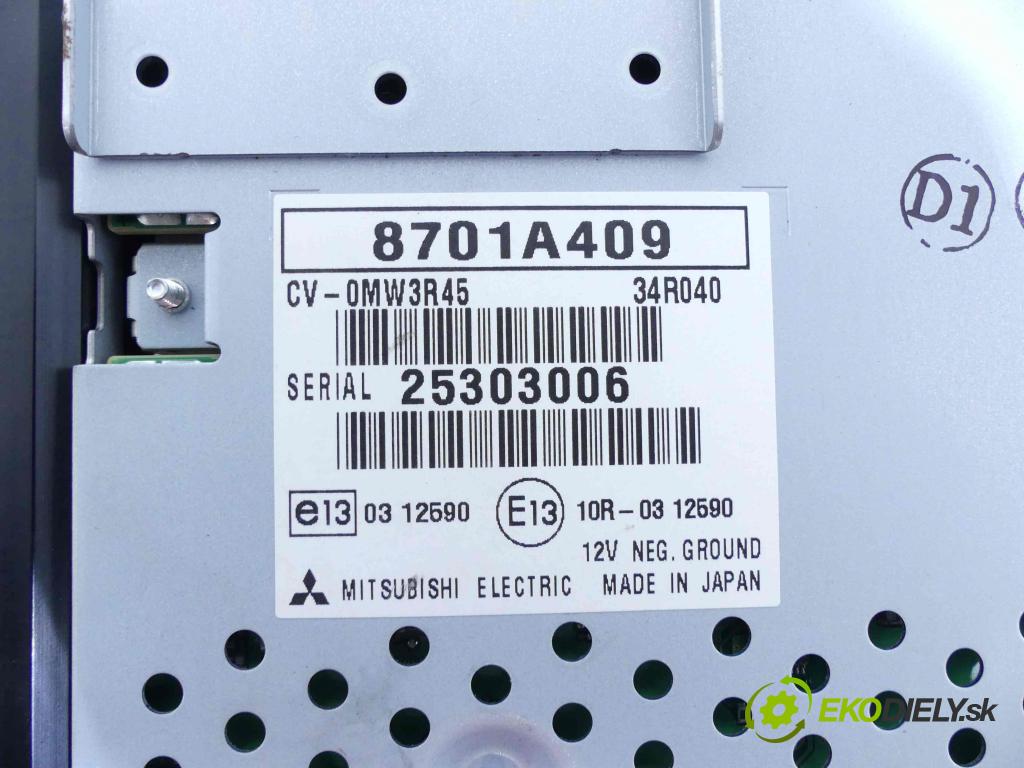 Mitsubishi Outlander III 2012-2022 2.0 16v 150 HP automatic 110 kW 1998 cm3 5- Zesilovač: 8701A409 (Zosilňovače)