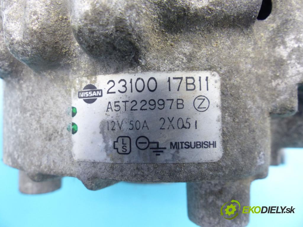 Nissan Micra K10 1982-1992 1.2 karburátor: 54 HP manual 40 kW 1235 cm3 3- Alternator 23100-17B11 (Alternátory)