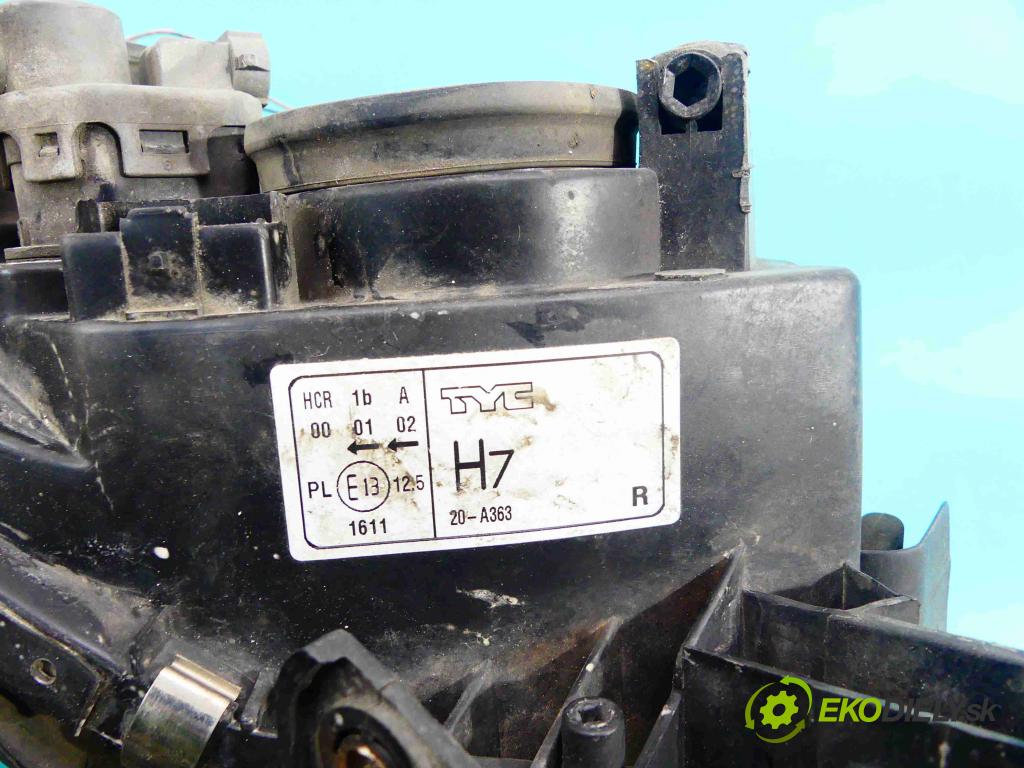 Nissan Primera P12 2001-2007 1.8 16v 116 HP manual 85 kW 1769 cm3 5- Reflektor: pravý  (Pravé)