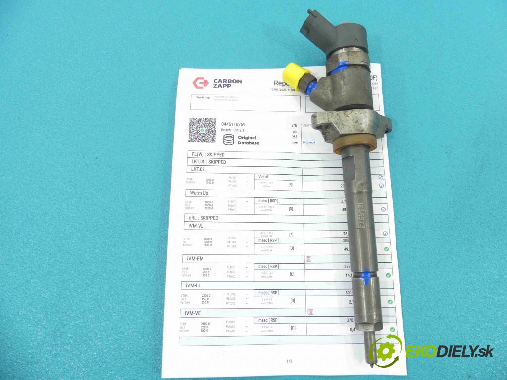 Ford Focus Mk2 2004-2011 1.6 tdci 109 HP manual 80 kW 1560 cm3 5- vstrek 0445110259 (Vstrekovače)