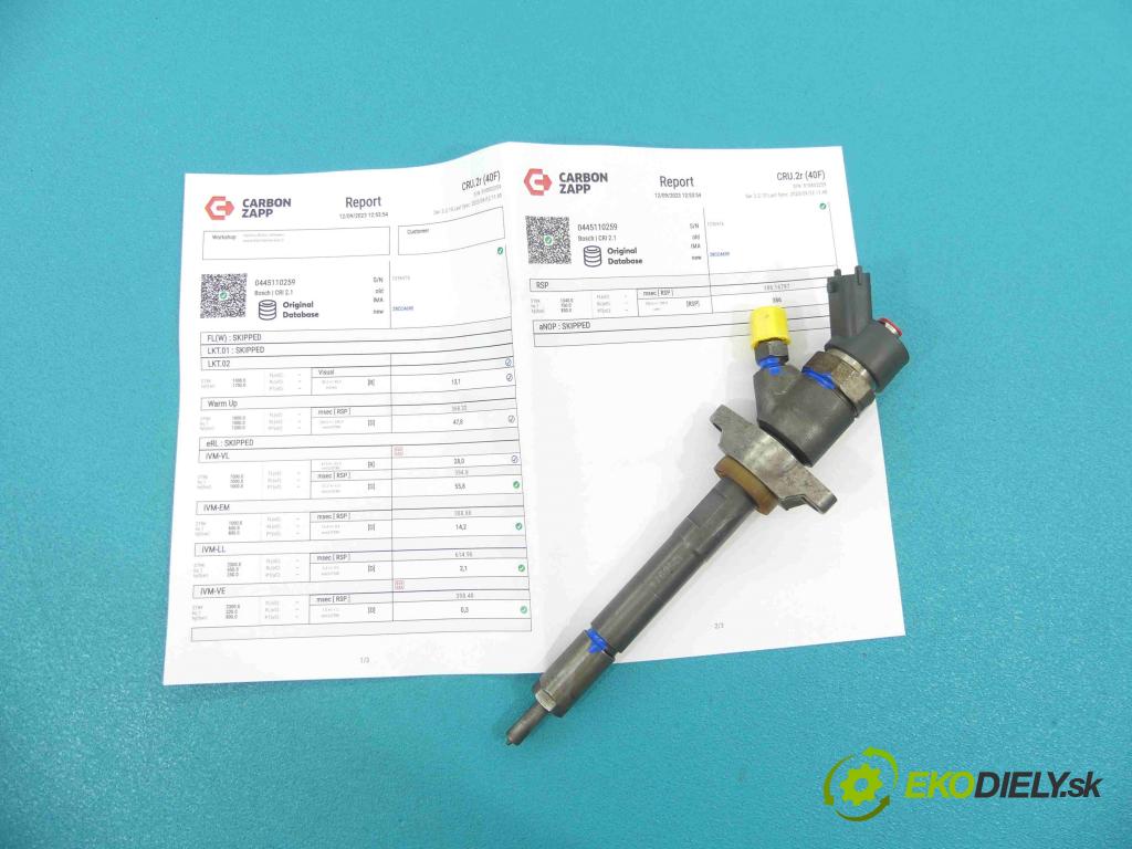 Ford Focus Mk2 2004-2011 1.6 tdci 109 HP manual 80 kW 1560 cm3 5- vstrek 0445110259 (Vstrekovače)