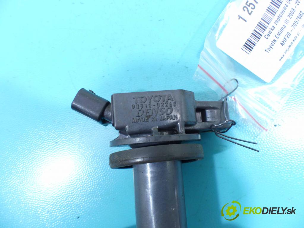 Toyota Estima III 2006-2019 2.4 vvti 170 HP automatic 125 kW 2399 cm3 5- cievka zapaľovacia 90919-02266 (Zapaľovacie cievky, moduly)