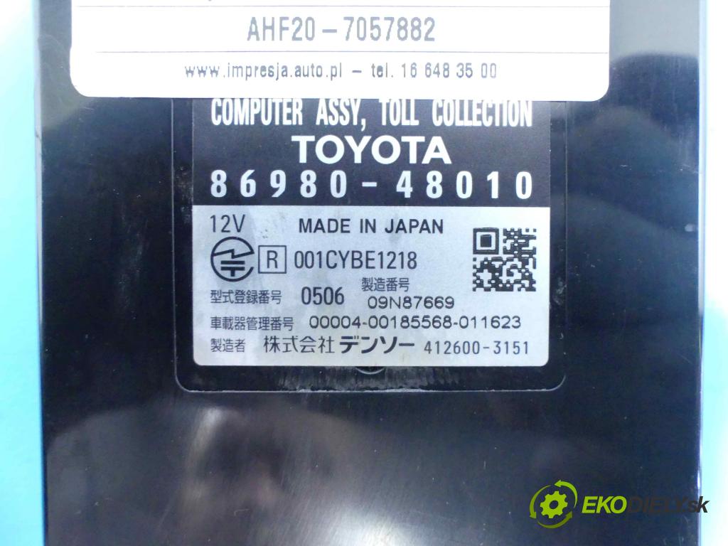 Toyota Estima III 2006-2019 2.4 vvti 170 HP automatic 125 kW 2399 cm3 5- modul riadiaca jednotka 86980-48010 (Ostatné)