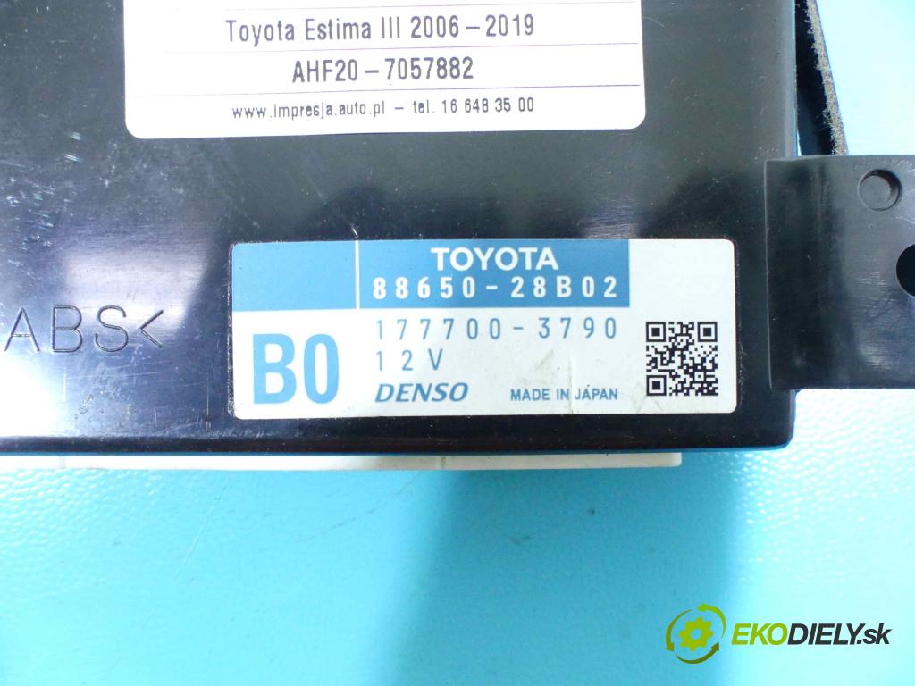 Toyota Estima III 2006-2019 2.4 vvti 170 HP automatic 125 kW 2399 cm3 5- modul riadiaca jednotka 88650-28B02 (Ostatné)