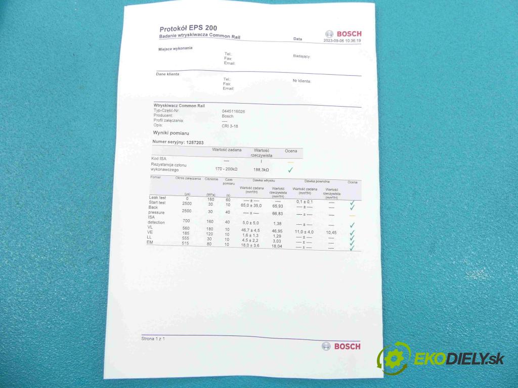 Mercedes CLS II C218 2010-2018 3.0 cdi 265KM automatic 195 kW 2987 cm3 4- vstrek 0445116026 (Vstrekovače)