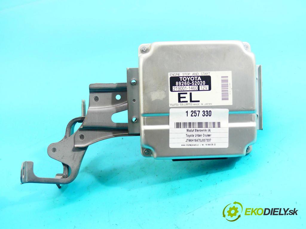 Toyota Urban Cruiser 1.3 vvti 101 HP manual 74 kW 1329 cm3 5- modul riadiaca jednotka 89260-52020 (Ostatné)