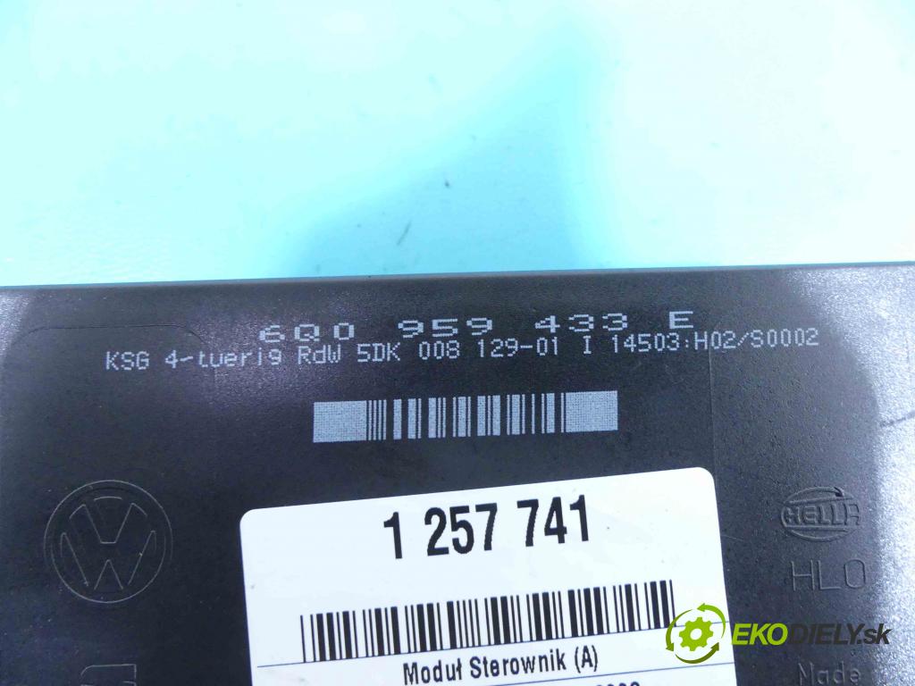 Seat Ibiza III 6L 2002-2008 1.9 sdi 64 HP manual 47 kW 1896 cm3 3- modul riadiaca jednotka 6Q0959433E (Ostatné)