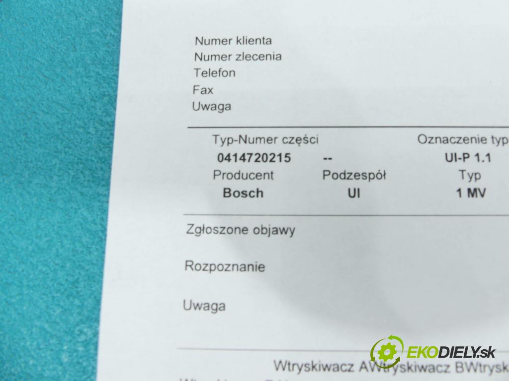 Seat Cordoba II 6L 2002-2008 1.9 tdi 101 HP manual 74 kW 1896 cm3 4- vstrekovacie čerpadlo 0414720215 (Vstrekovače)